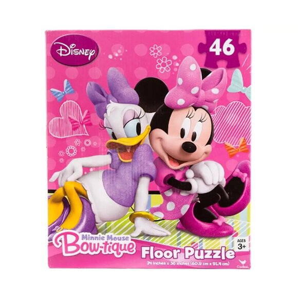 Disney Minnie Mouse Bow-Tique Floor Puzzle 46 Pieces 24in × 36in Ages 3+ - Picture 2 of 8